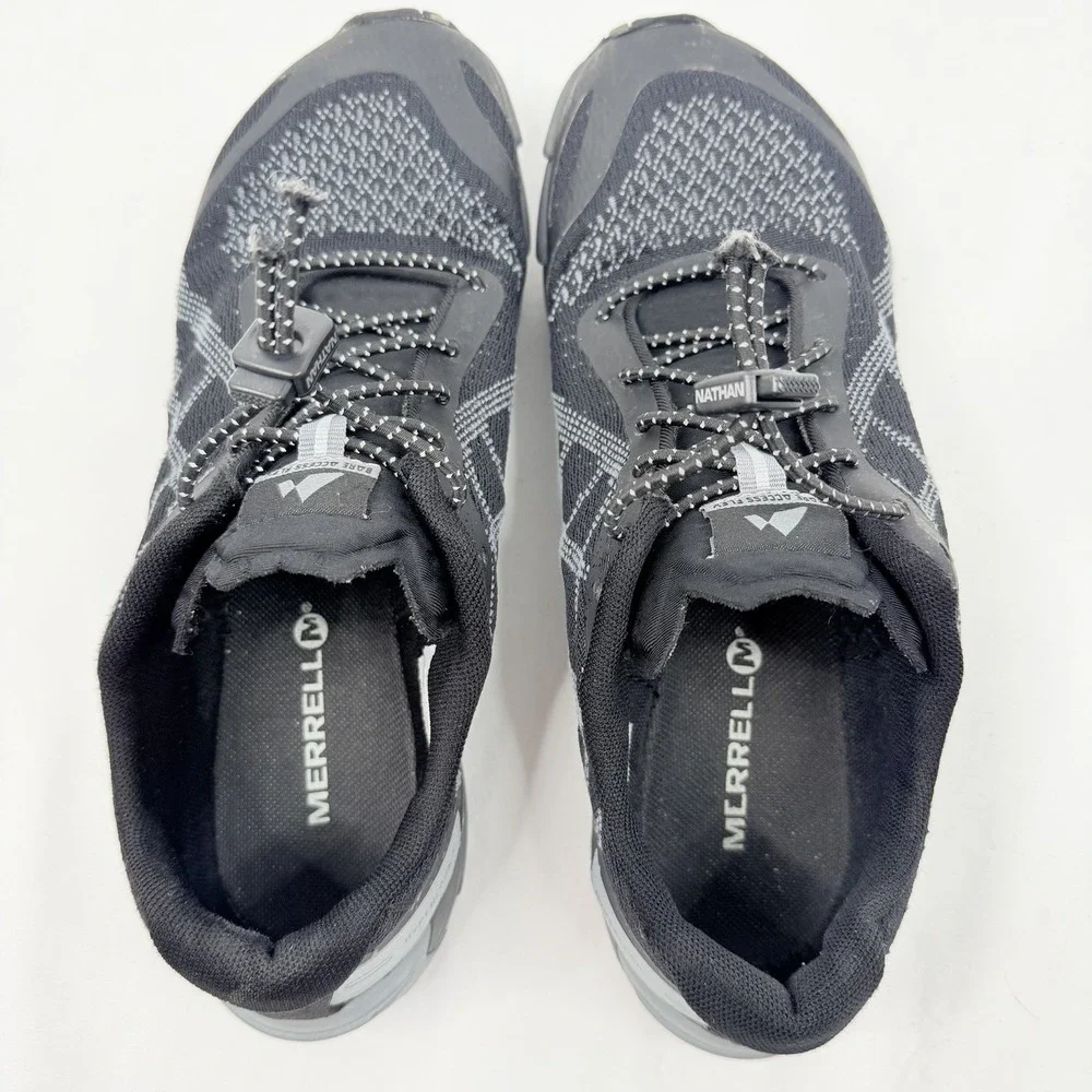 Merrell Bare Access Flex Trail Running Shoes Size 9.5 Black Gray J12608‎